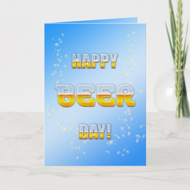 Happy Beer day birthday card (Front)