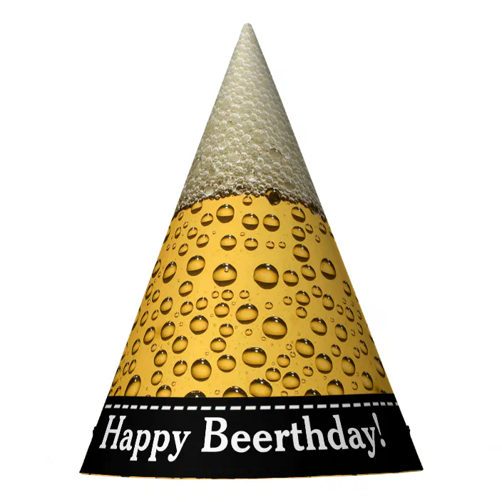 Happy Beerthday Adult S Beer Birthday Party Hat Zazzle Com