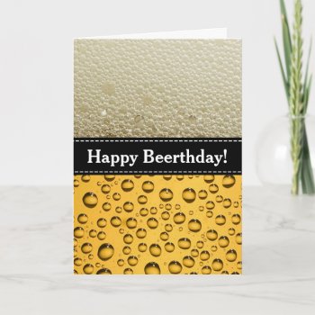 Happy Beerthday! Adult's Birthday Party Card by MaeHemm at Zazzle