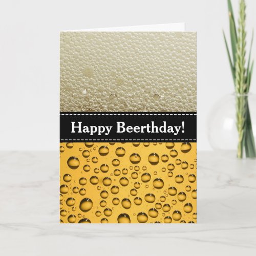 Happy Beerthday Adults Birthday Party Card