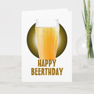 Happy Beerthday beer birthday Card