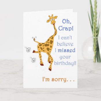 Happy Belated Birthday! Card by SannelDesign at Zazzle