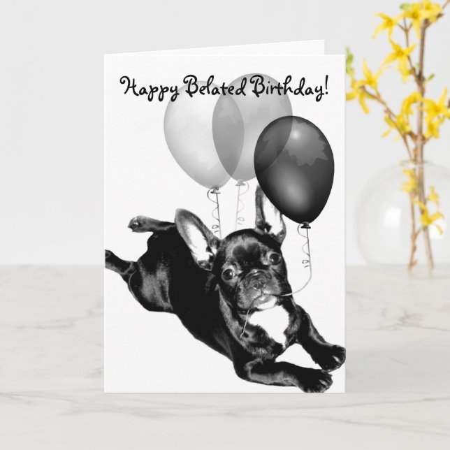 Geburtstagskarte Mit Französischer Bulldogge – Personalisierbar, A5, Inkl. Umschlag