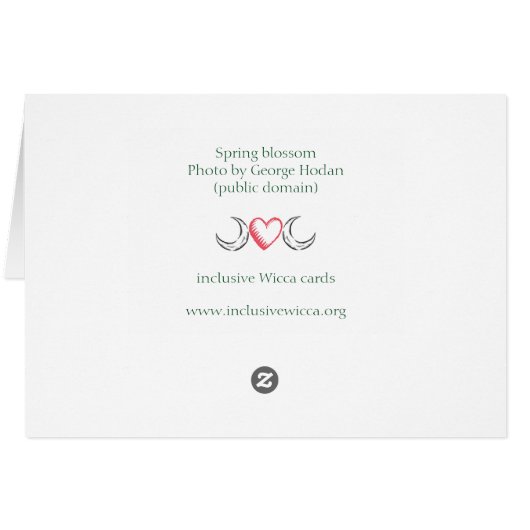 Happy Beltane (spring blossom) (Back Horizontal)