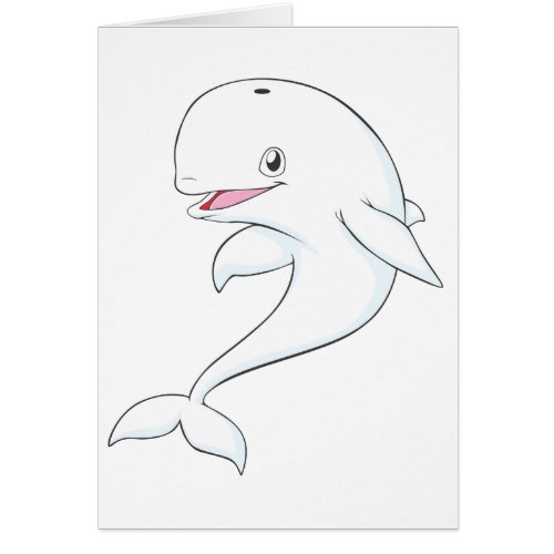 Happy Beluga Whale Cartoon