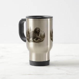 Happy Bergamasco Sheepdog travel mug