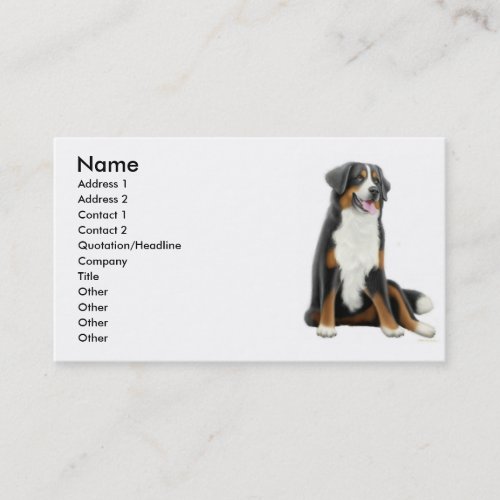 Happy Bernese Mountain Dog Business Card