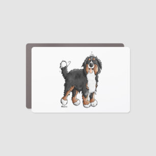 Happy Bernese Mountain Dog - Comic - Dogs - Cartoo Car Magnet