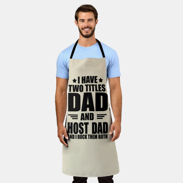Happy best fathers day gift ideas good host dad apron (Worn)