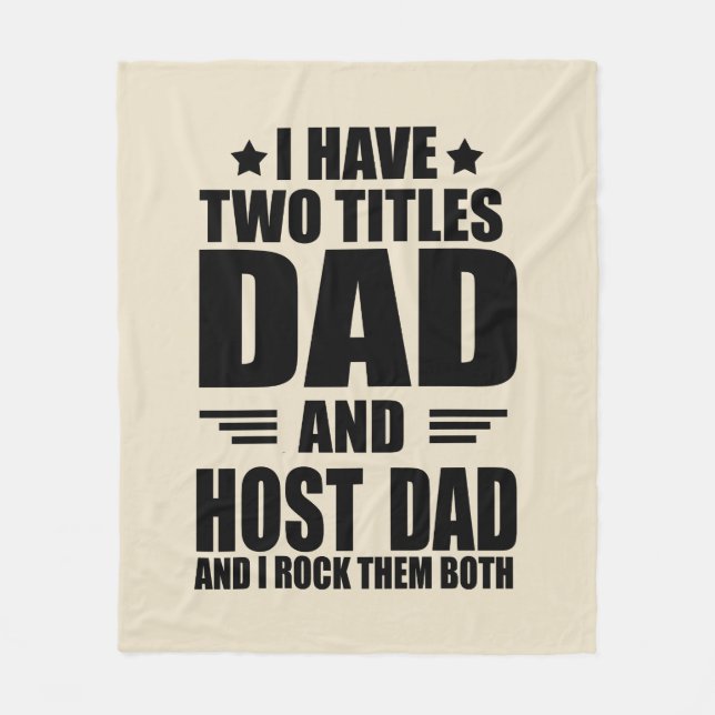 Happy best fathers day gift ideas good host dad fleece blanket (Front)