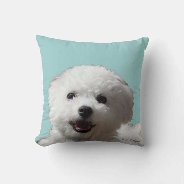 Happy Bichon Pillow (Front)