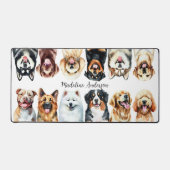 Happy Big Dogs Personalized Desk Mat (Front)