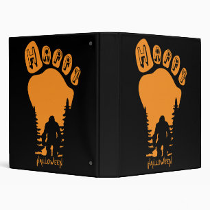 Happy Big Foot Halloween 3 Ring Binder
