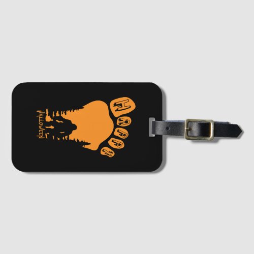 Happy Big Foot Halloween Luggage Tag