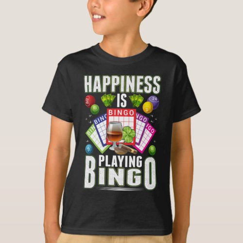 Happy Bingo Player Men Women Funny Bingo T_Shirt