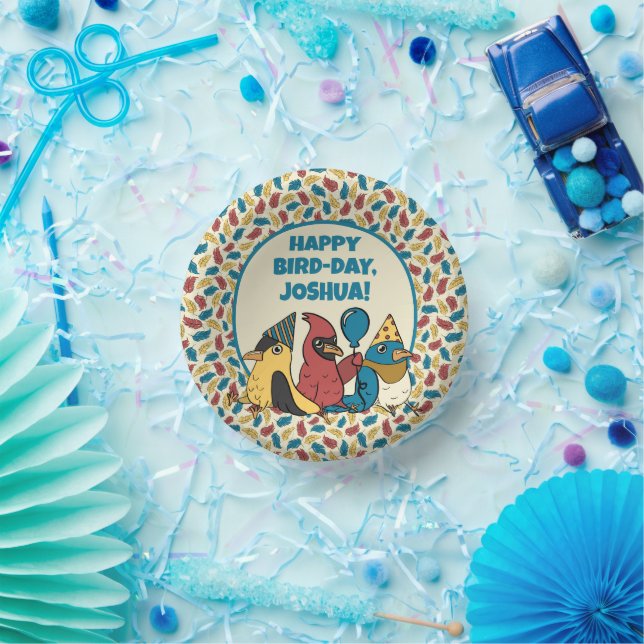 Happy Bird Day Cartoon Birds Themed Birthday Paper Bowls (Party)