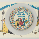 Happy Bird Day Cartoon Birds Themed Birthday Paper Plates<br><div class="desc">These birds are some regular party animals! This fun party plate features illustrations of three cartoon birds: a goldfinch,  a cardinal and a bluebird with party hats and a balloon. It's perfect for anyone throwing a bird-day party or a bird-themed birthday party as the case may be.</div>