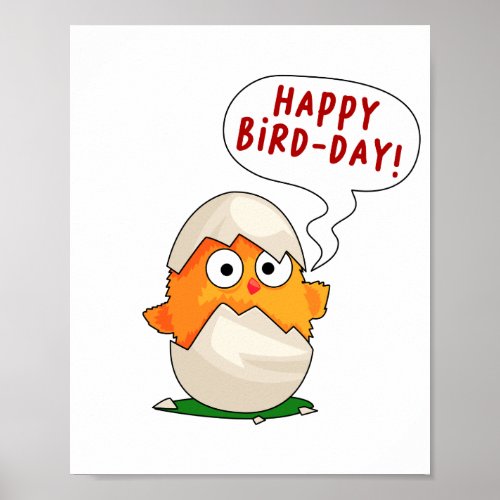 Happy Bird_Day _ Funny Bird Birthday for Birder Poster