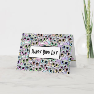 Happy Bird Day, Funny Birthday Owls Card