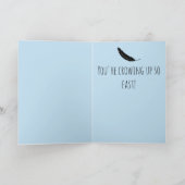 Happy Bird Day Raven Birthday Card (Inside)