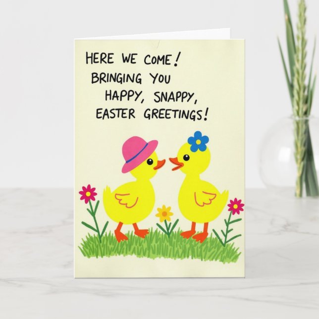 Happy Bird Friends Greeting Card (Front)