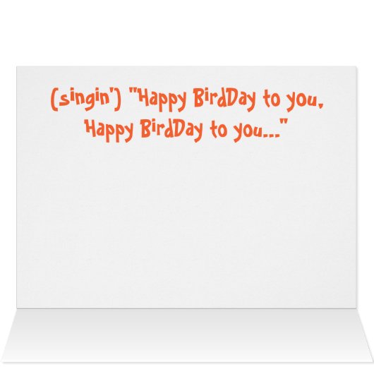 Happy BirdDay! Bald Eagle Greeting-Card (Inside Horizontal (Top))