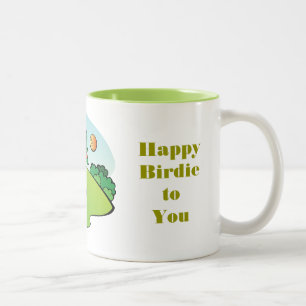 Happy birdie mug. Two-Tone coffee mug