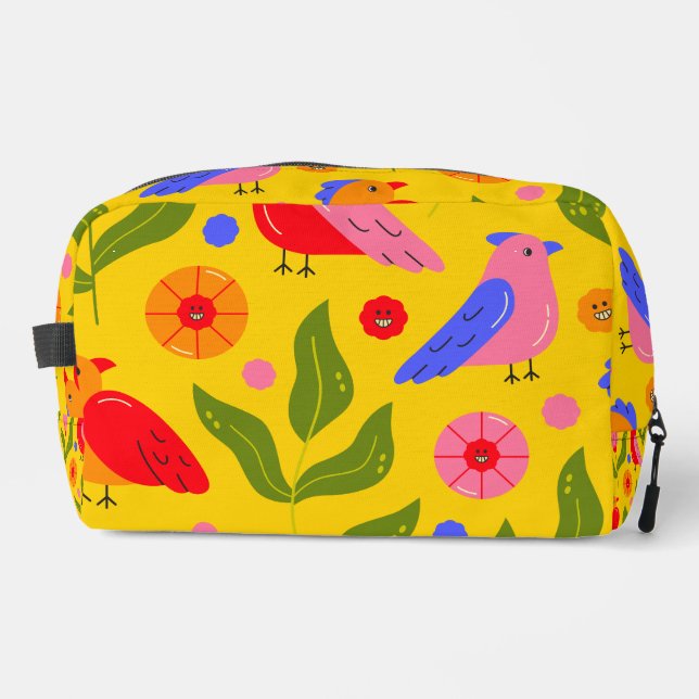 Happy Birds Flock Together Cheerful  Dopp Kit (Front)