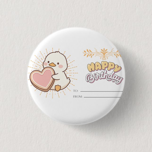 HAPPY BIRHDAY BUTTON (Front)