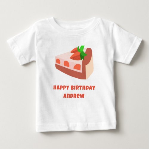 Happy birhday cake personalised gifts baby T_Shirt