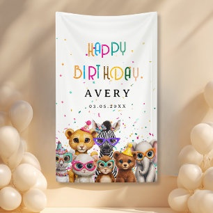 HAPPY BIRTDAY! Zoo Kids Birthday Banner
