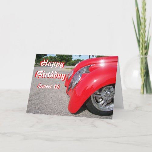 Happy Birth Day Sweet 16 Thank You Card