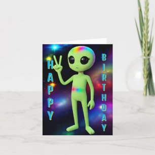 Happy birthay alien card