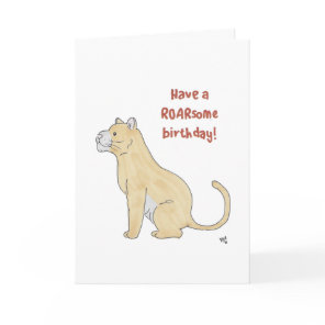 Happy Birthda Have a Roarsome Birthday - Lion Card