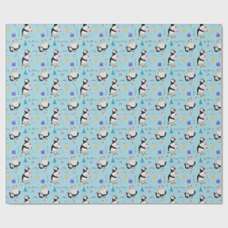 Happy Birthdaisy (birthday) puffin Wrapping Paper
