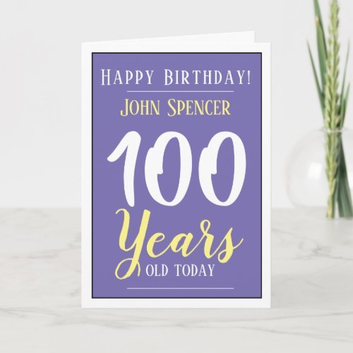 Happy Birthday 100 Years Old