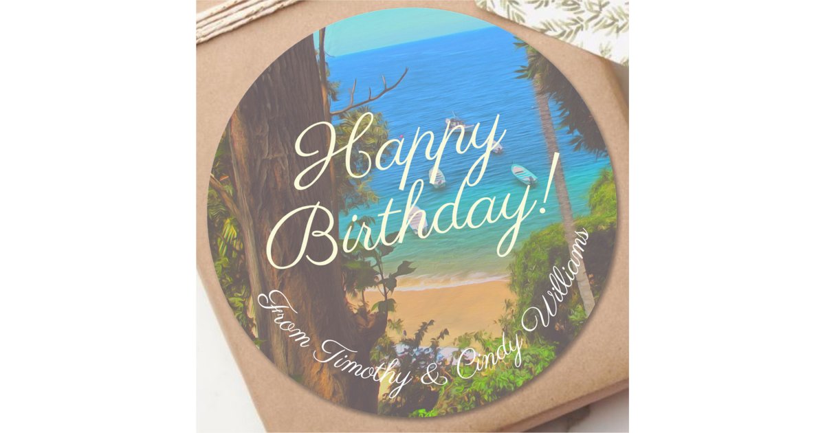 1017 Sticker Happy Birthday 1017 Classic Round Sticker | Zazzle