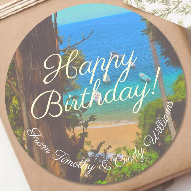 1017 Sticker Happy Birthday 1017 Classic Round Sticker | Zazzle