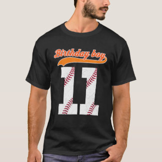 Happy Birthday 11Th 11 Year Old Baseball Gifts Boy T-Shirt