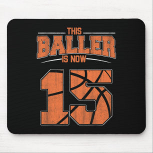 Happy Birthday 15 Year Old Bysketbyll Boys Fifteen Mouse Pad