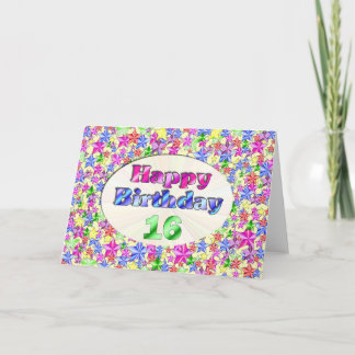 Happy Birthday 16 Card
