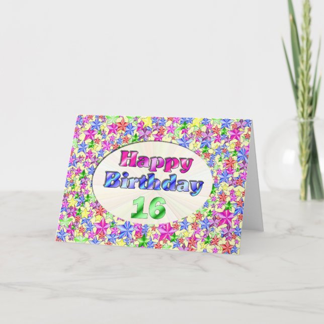 Happy Birthday 16 Card (Front)