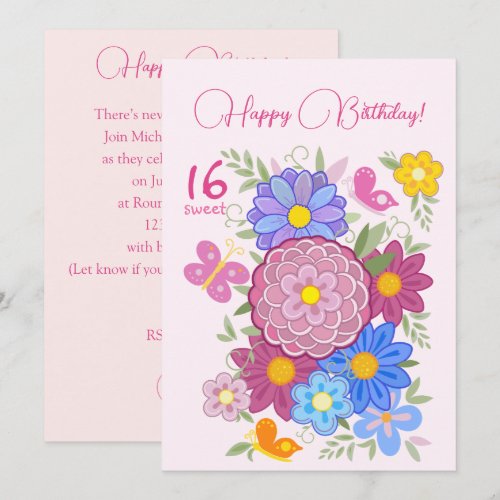 Happy Birthday! 16 Sweet Flowers and Birds