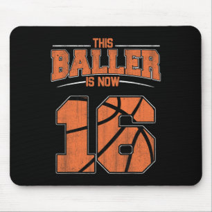 Happy Birthday 16 Year Old Bysketbyll Boys Sixteen Mouse Pad