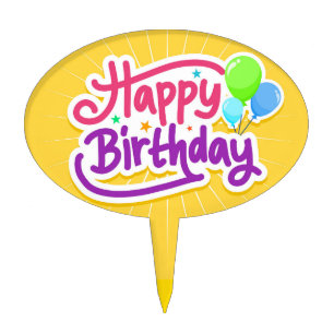 Happy Birthday 17 Cake Toppers