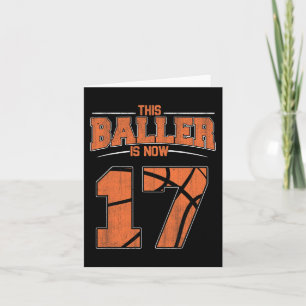 Happy Birthday 17 Year Old Basketball Boys Sevente Card