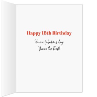 Happy Birthday 18th Milestone Photo Collage Huge Card | Zazzle