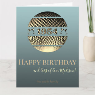 Happy birthday 1954 gold 70th bday card