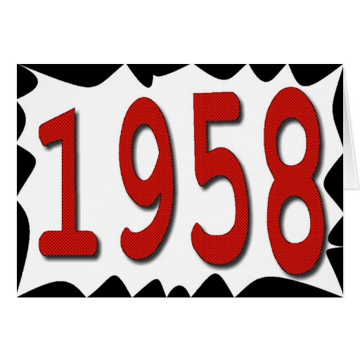 Happy Birthday 1958 Year of Birth 50's 50s fifties Card | Zazzle