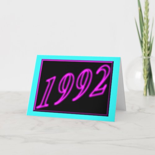 Happy Birthday 1992 Year of birth 90s 90s Card